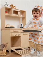 آشپزخانه چوبی کودک اسباب بازی پسر دختر مونته سوری