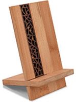 پایه استند موبایل چوبی رومیزی با طراحی مشبک زیبا