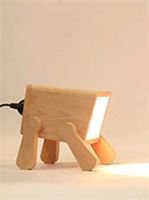 چراغ رومیزی فانتزی چوبی مدل سگ پا کوتاه
