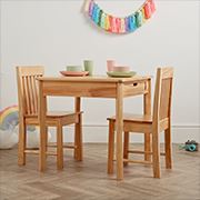 میز کشودار و صندلی چوبی کودک کد 462