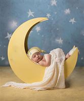 گهواره چوبی نوزاد - عکاسی از نوزاد - گهواره ماه