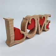 کلمه چوبی عشق و قلب Wooden Love